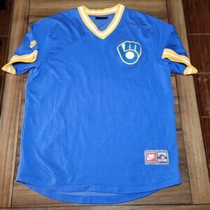 Nike Cooperstown Collection Milwaukee Brewers Blue Jersey - Size XXL